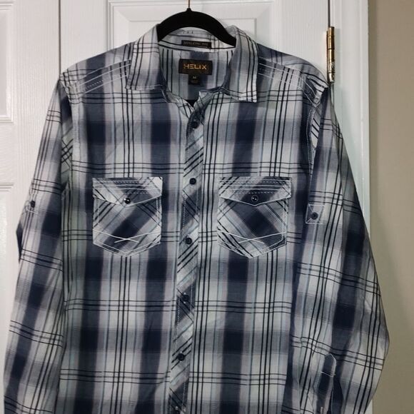 Helix athletic fit button down shirt  Sz M - Picture 3 of 5